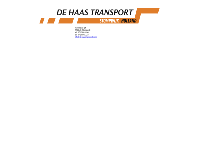 -5801836 071 14 2266 has info@dehaastransport.com jk klaverblad stompwijk tel transport