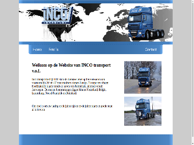 d inco inco-transport.nl transport v.o.f webdesign websit welkom wolfert