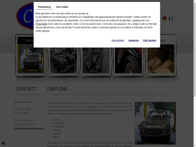 +31 0 00 14 140/150 17 2 2005 244 29 300 32 3633 42 544 6 8 839 aandraai aanpass acht achter advertenties afsprak ak aston auto bedoeld bedrijf begonn bekled bel bent bentley bergseweg best bezig bied boutj central classic classicrestorationservices@gmail.com complet computer contact cookie cookie-instell cookies crs daarbij daarmee deur dienst doordat eindresultat engel ferrari gebied gebruik gebruiker gebruikt geliefd gepersonaliseerd goed grip grond gsm help heropbouw houd hous in-hous informatie installer instell italiaan jaguar jovović klant klassieker kop kort loc locatie loosdrecht los maandag machines mak martin maserati mat nieuw onderdel onderhoud onz openingstijd overleg passie personaliser plaatwerk privacybeleid raadpleg ratelt restauratie restoration roll royc s services sind sit slat specialist srdjan stat stuurbekracht tegelijkertijd tel terugker tijd toe toestan toestemm trot uitgegroeid uur vanaf verbeter verhuisd verkop vervaard vreeland vrijdag waardor war we webervar weiger werknemer wet wij wilt xk xke zaterdag zegg zodat