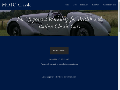 25 a about and below british by car classic click contact email for hom important info information italian messag mor moto motoclassic.jos@gmail.com on pictur pleas powered rac rally see send servic squarespac to workshop year your