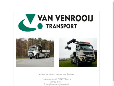 -456277 0412 2 5384 auto dieplader e heesch info@vanvenrooijtransport.nl kran loosbroeksestrat semi sv t transport venrooij verhur