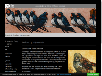 -315217 0317 1946 1985 accepter account afbeeld all ans autodidact avontur bedrijv beeld beelden/statues beher berust bestan blijft bloemen/flowers breng buit collecties contact cookiebeleid cookies copyright dag dagelijk del desbetreff dog elk erg ets exposer exposities exto fijngevoel functionaliteit galerie galeries gastenboek gebor gebruik gebruikt geiten/goats getoond grag gratis groepsverband grot heelsum heijm hor humor info interessant kippen/chickens kleurrijk koeien/cows kunst kunstenar kunstleenorganisaties landschap/landscape leert leg lekker lev link maakt mag mak mensen/people mog nieuwsbrief onderdel onuitput onz overzicht paard particulier poezen/cats privacyverklar reager s schapen/sheep schriftelijk sind sit solo som techniek tel toestemm uitdag varken vel vogels/birds vult waarborg websit wek welkom wer werk www.exto.nl zinkplat zolang zomermaand zowel zwep