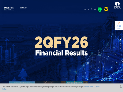 1 118th 2 2qfy26 a accessibility account agreeing annual are audio brow browser by c cancel centr contact continu cookie cookies does excellenc financial find firedup for guid hom india integrated location manufacturer menu mor not our out podcast policy privacy reading report result search stel supplier support tag tata the this to tol us use uses video websit you your