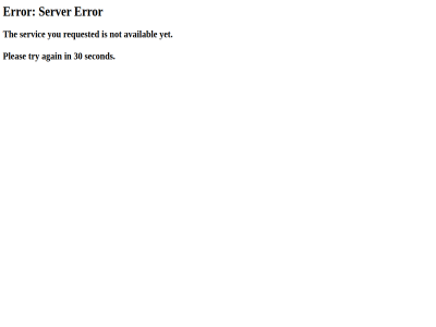30 503 again availabl error not pleas requested second server servic the try yet you