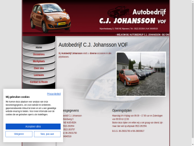 -25031700 -261554 -263757 -29000917 00 04040519 0522 06 09 09.00 12 17.00 2025 3 7948 accepter adresgegeven afsprak all allemal analys autobedrijf autosoft b.g.g best bezoekersgegeven bied buit by c.j contact cookies dienst disclaimer diver ervar fax gebruik gepersonaliseerd geweld grag hom informatie inhoud instell johansson kvk leenauto maandag mobiel ne nee nijeven nijverheidsweg occasion onz openingstijd opent pas plaats powered prijsklasses prijz privacybeleid renault rout t/m tel tijd ton uur verbeter vindt vof vrijdag we websit website-ervar weiger wel welkom werkplat wij will zaterdag
