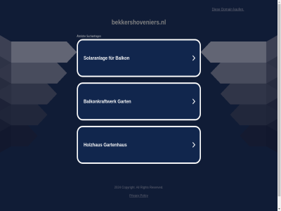 bekkershoveniers.nl dies domain kauf policy privacy
