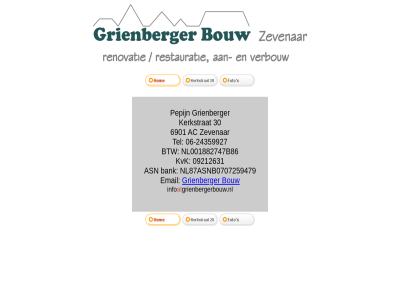 -24359927 06 30 at bouw email grienberger grienbergerbouw.nl info kerkstrat pepijn tel zevenar