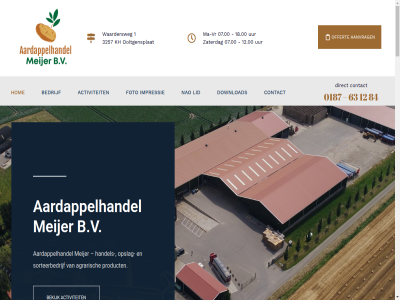 0187 07.00 1 12 12.00 18.00 2021 2022 3257 63 70 84 aangeslot aanvrag aardappel aardappelhandel actief activiteit afnemer agrarisch agri algemen alwer b.v bedrijf bekijk belangrijk belov bemiddel benader bewaarschur binn branch certificat constant contact dagelijk design dienst direct download eig eindklant extern faciliter foto garant gebeurt gekeurd gmp handel hom hygienecod immer impressie info@aardappelhandelmeijer.nl inmiddel jar kernwaard keur keuringsinstantie kh klant km kwaliteit lid ma ma-vr meijer mogelijk nao neemt nem no no-nonsen noa nonsen normer offert ondernem onz oogpunt ooltgensplat opdrachtgever opgeslag oploss opslag optimal plat privacy product realisatie ruim servic servicegericht sorteerbedrijf specialist stan statement tijd toekomst tuss uiteraard uitmunt uniek uur verwerk verzorg volgen voorwaard vr vraagt waardersweg we wen wens werkwijz werkzam wij word zaterdag
