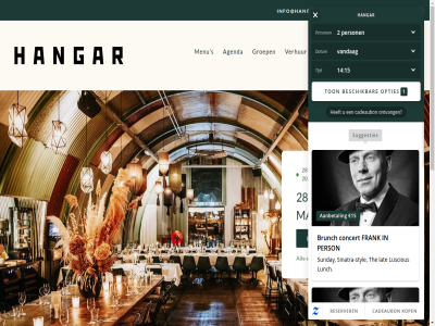 +31203638657 -03 00 01 03 1 10 1021 11 12 16 18 2025 2026 22 28 3 30 36 5 60 aambeeldstrat aankom agenda all amsterdam bekijk by contact deur diner dnhs donderdag eerst evenement ga gratis groep hangar hierna inclusief info info@hangar.amsterdam inhoud kb lunch maart maestro menu minut noord openingstijd oplaadpunt parkeergeleg parker per powered s tel the uur vacatures verhur voldoend vrijdag waarvan welkom woensdag zaterdag zondag