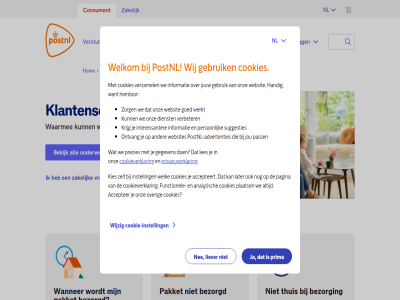 advies all basis bekijk bent bezorg bezorgd bezorger consument contact controler cookies daarvan gemist hebt help hom hulp klantenservic krijg kunt nl nodig onderwerp ontvang onz open opnem pakket postnl privacy search servic status submenu thuis verstur vrag waarmee wanner we webshop wet zakelijk zoek