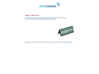 16 2022 23 31 41 bedrijv com com-connect connect coppus-horst.nl domeinnam geregistreerd klant mon oct opdracht particulier registreert via welkom