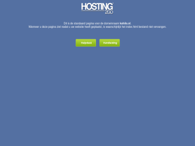 2go b.v bestand domeinnam geplaatst hosting index.html kohilo.nl nadat pagina standaard vervang waarschijn wanner websit ziet