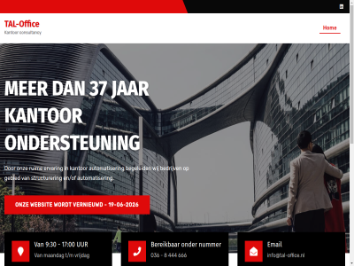 -06 -2026 00 036 17 19 30 37 444 666 8 9 agencyup automatiser bedrijv begeleid bereik by consultancy email en/of ervar gebied hom info@tal-office.nl jar kantor maandag mor nummer offic ondersteun ondersteund onz oploss oplossingsgericht pass read ruim sluitend structurer stukjes t/m tal tal-offic thema themeansar uur vernieuwd vrijdag webdesign websit wij wordpres zoek