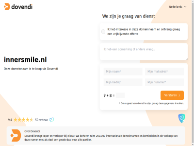 250.000 50 9.4 all beher bemiddel brengt deal dienst doel domeinnam dovendi elkar gegeven goed grag innersmile.nl interes international invull kop koper nam nederland offert ontvang partij review ruim verkop verkoper verstur via vrijblijv we