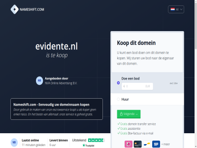 11 2004 2025 2288aa 6 88910652 aangebod aankoopprijs advertis allemal assistentie aud b.v best betaalt betal bezit binn bod breng btw btw-factur cad chf commissie currency czk dienst direct direct-kop dkk doe domainexpert domein domeineigendom domeinnam duurt e e-mail eenvoud eigenar enig enkel ervor escrowservic eur evidente.nl excl extra factur gat gbp gebruik gehel gekocht geld geled gemak gratis hkd hoelang huf hur jpy jullie kop koper kost krijgt kunt kvk laatst languag levert loopt mail mak menu minut mocht mogelijk nameshift.com nb nederland nl nl864820458b01 nok nva nzd onlin onverhoopt onz open overdracht overdrag overeengekom pln prijs reken rijswijk risico ron sek servic sgd sinc snel steenplaetsstrat stur terug transfer uiteraard usd uur veelgesteld veilig verhuiz verkoper via volgend voordat vrag werk wij zar zorg