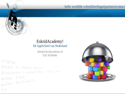 020 3636040 appschol contact de eskridacademy hello info@eskridacademy.nl leerling nederland partner schol world