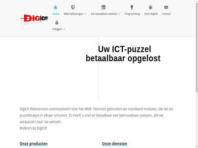 aanpass adviser audit automatiseert betal betrouw contact dienst digicit elkar gebruik hiervor hom ict ict-puzzel inlogg kilometerregistratie mat mkb modules onz opgelost oploss php/mysql product programm puzzel puzzelstukjes reclamebeeldscherm schuiv snel standaard system uren uw we webapplicaties webservices websit welkom wens whitelabel