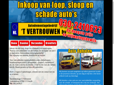 -2410623 00 030 09 17 17.00 9 autodemontag autodemontagebedrijf bromfiets e e-mail info@sloperijhetvertrouwen.nl maandag mail motor openingstijd scooter t t/m tel utrecht vertrouw vrijdag vrijwar zaterdag