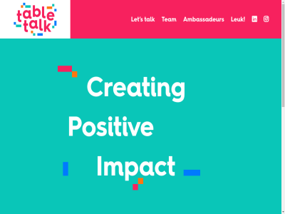ambassadeur creating hom impact interim let leuk positioner positiv s sidekick tabletalk talk team workshop