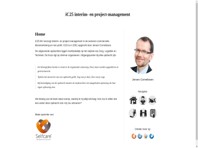 2001 2018 aangebod aanwez afvrag ander beeindig belang belangrijkst bv commerciel corneliss dienstverlen doe doet eig elk focus geldt gestructureerd hom hoofdzak ic25 interim jeroen kennis klant ligg ligt logistiek management med medewerker moet navigatie non non-profit ontdek opdracht opgedolv opgericht oploss oprichter organisatie organiser profit project project-management sector slimmer snijvlak stat techniek tijden uitgangspunt uitgevoerd uitvoer verzorgt voorop waarbij will zeg zegt zien zorg