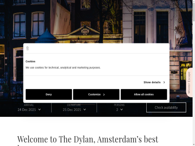 2 2025 24 25 4 5 all allow amsterdam analytical and arrival availability best boutique check cookies customiz dec deny departur detail dylan escap for hotel i kept luxury market person purposes s secret show star technical the to use we welcom winter