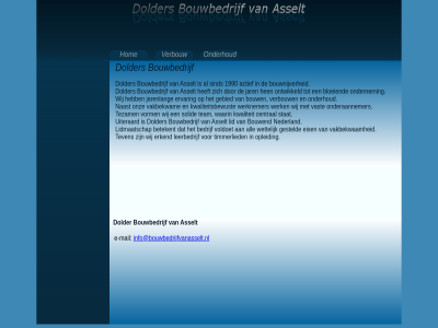 asselt bouwbedrijf dolder e e-mail hom info@bouwbedrijfvanasselt.nl mail onderhoud verbouw