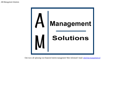 am am-management info@am-management.nl management solution