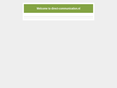 direct-communication.nl on to welcom