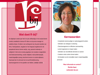 aanpal achtergrond actor afgelop bedrijfsvoer beschermd bewak binn complex complexiteit contact creatiev crer daarnaast diver doet domein effectiev en ervar grot helder hom impact informatie integral jar jeugdwet kader kaper kernwoord ketensamenwerk lerend maatschapp mak management manager marijk mat menselijk mt mt-roll multi multi-problemaanpak non non-profit onderwijs ontwikkeld opgedan oplossingsgericht opstell opvang organiser participatiewet passend problemaanpak proces proces-manager process profit r r-bij roll rond ruim ruimt s samenwerk schrijver sociaal social strategie stuk team teammanagement thema transities uitvoer veilig verbind verder vereenvoud verschill vertrouwd vraagstuk welkom@r-bij.com welzijn werk wijkteam wmo won zakelijk zelfstand zestien zorg zorgakkoord
