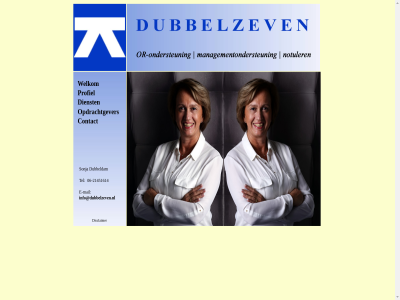 -21451614 06 bureau contact dienst disclaimer dubbeldam dubbelzev e e-mail info@dubbelzeven.nl mail managementondersteun opdrachtgever profiel sonja tel welkom