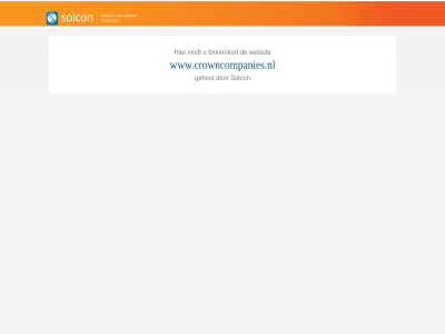 b.v binnenkort gehost internetdienst solcon vindt websit www.crowncompanies.nl