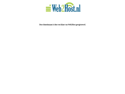 domeinnam geregistreerd klant web2host